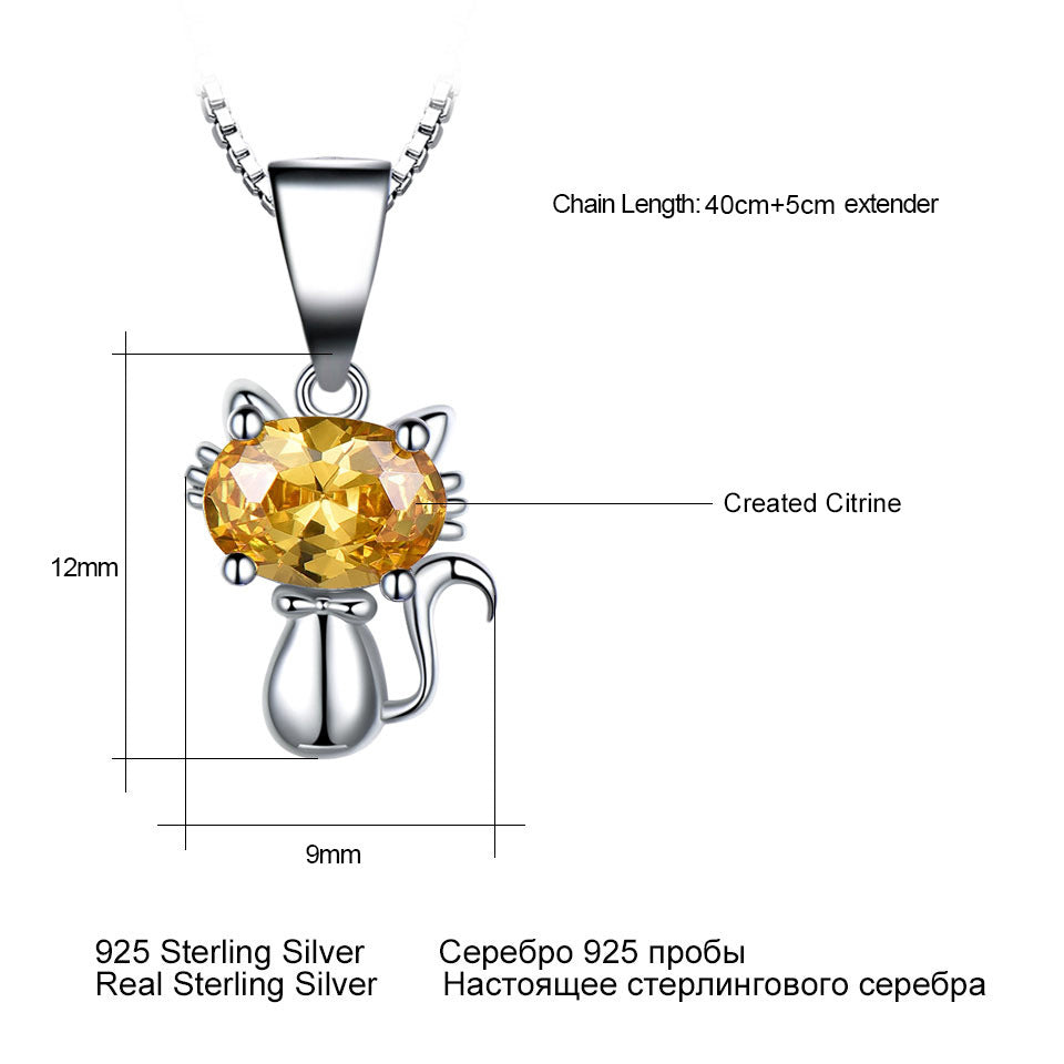 Cat body Topaz GEM PENDANT