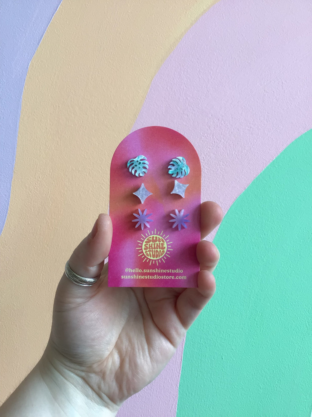 Happy Shapes Acrylic Stud Packs