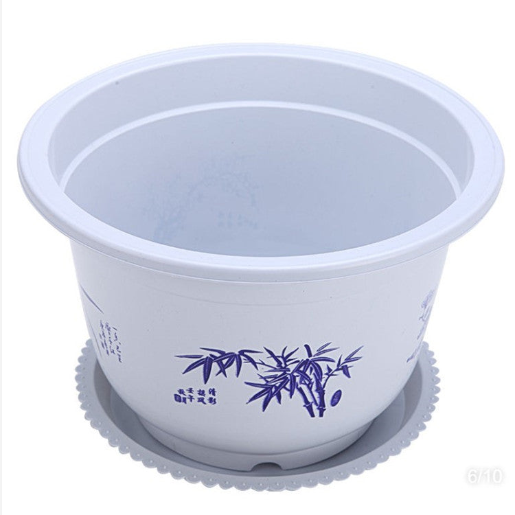 High quality thick plastic round flower pot