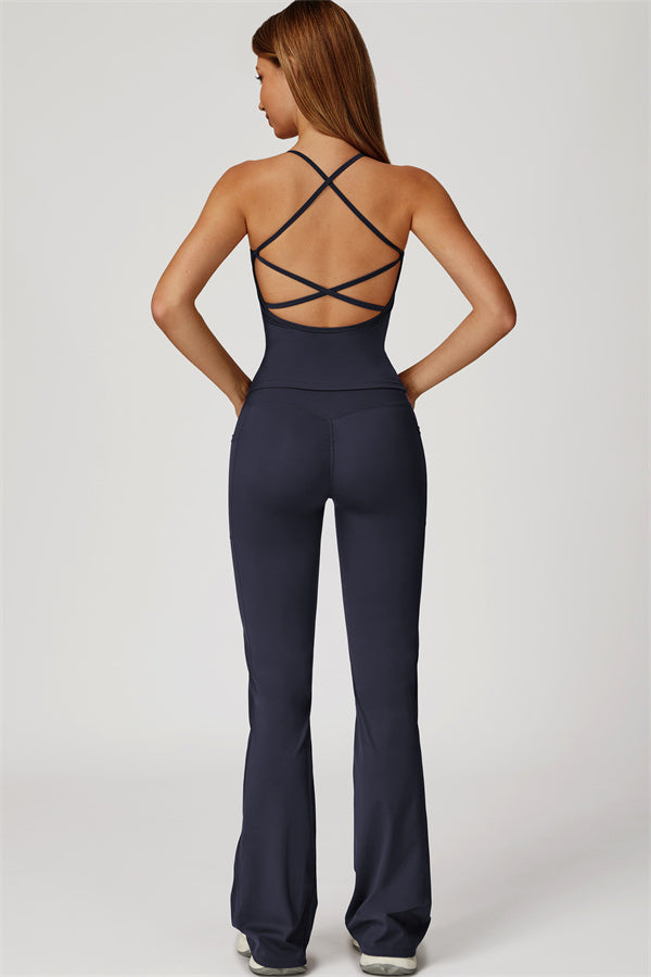 The Propel Crop Top Flared Leggings 2-Piece Set