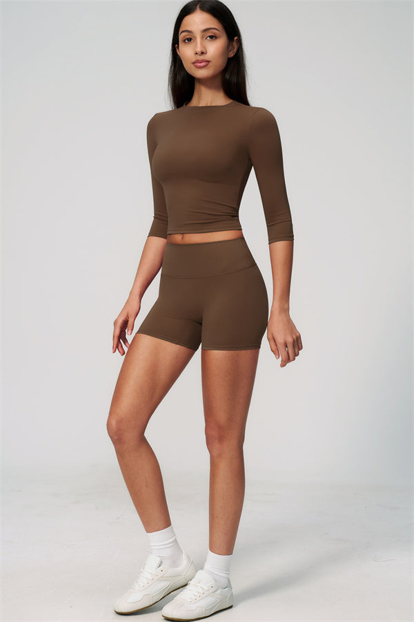 The Natalia Half-Sleeve Top Shorts 2-Piece Set
