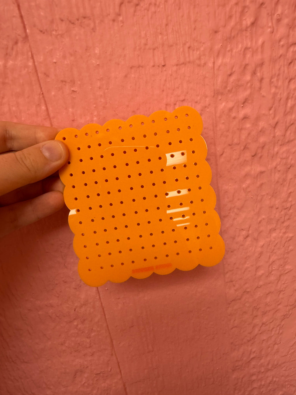 Matte orange travel earring holder