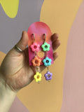 Happy Rainbow Daisy Earrings