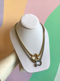 Horseshoe Lock Titanium Necklace