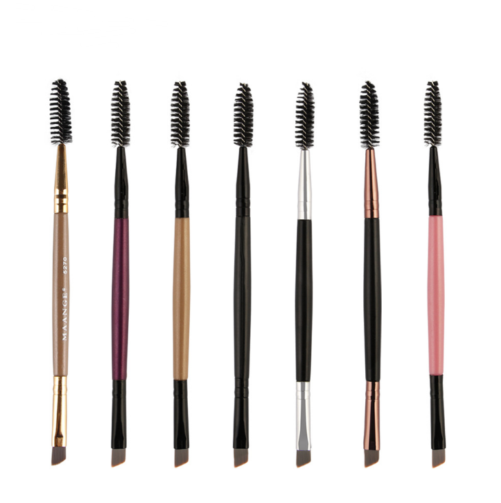 Double eyelash brush eyebrow brush