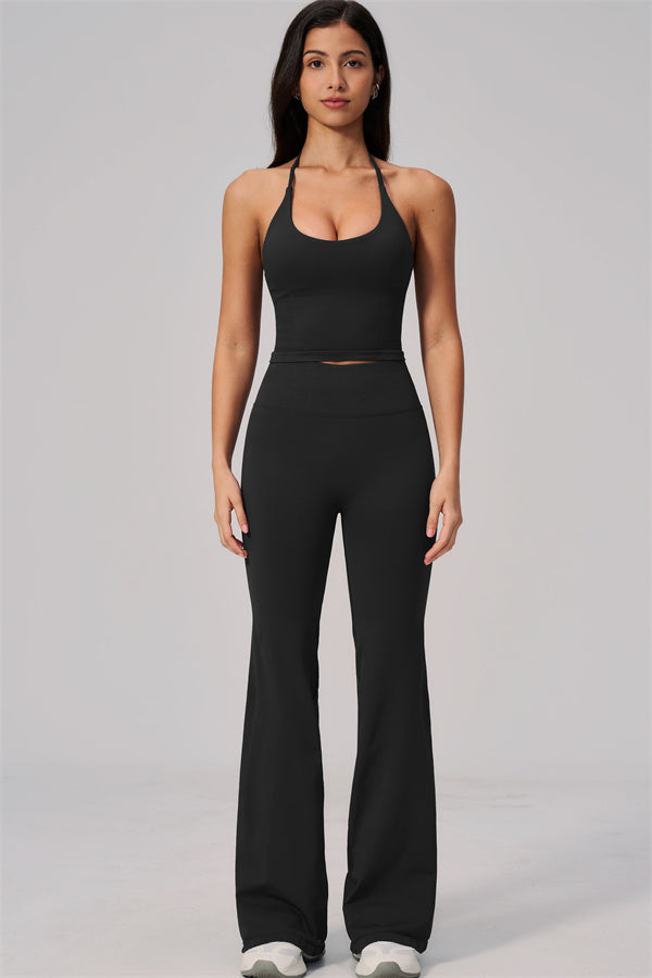 The Align Halter Tank Top Flared Leggings 2-Piece Set