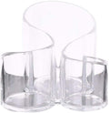 Transparent Acrylic Makeup Brush And Eyebrow Pencil Bucket
