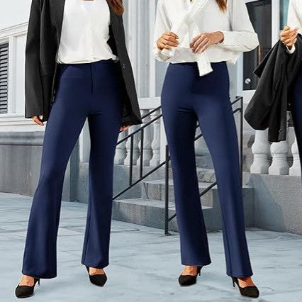 Business-Casual High-Waisted Stretch Trousers for Women