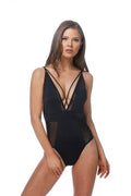 SOLID MESH BLACK SEXY ONE PIECE