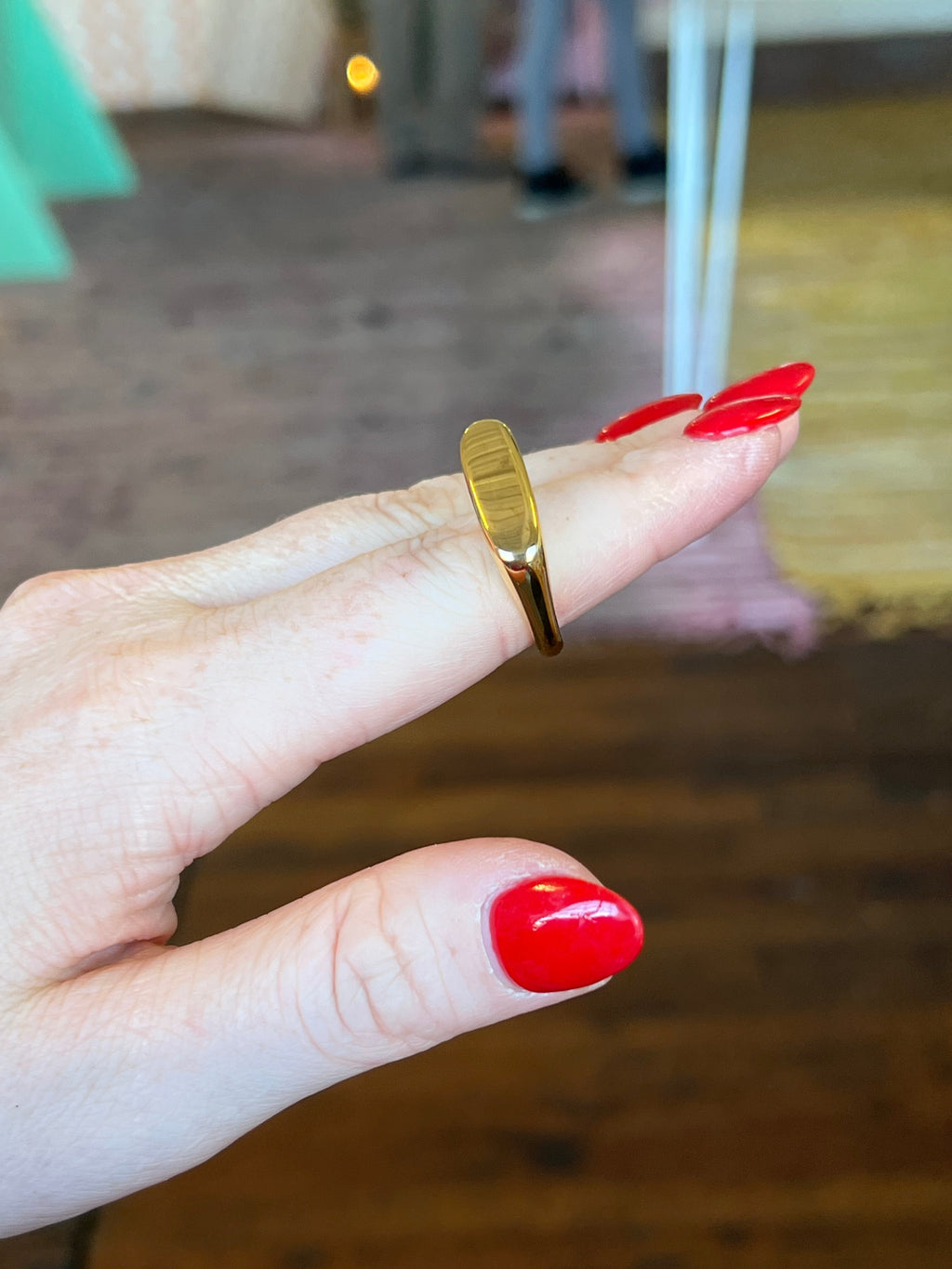 Abstract Titanium Ring