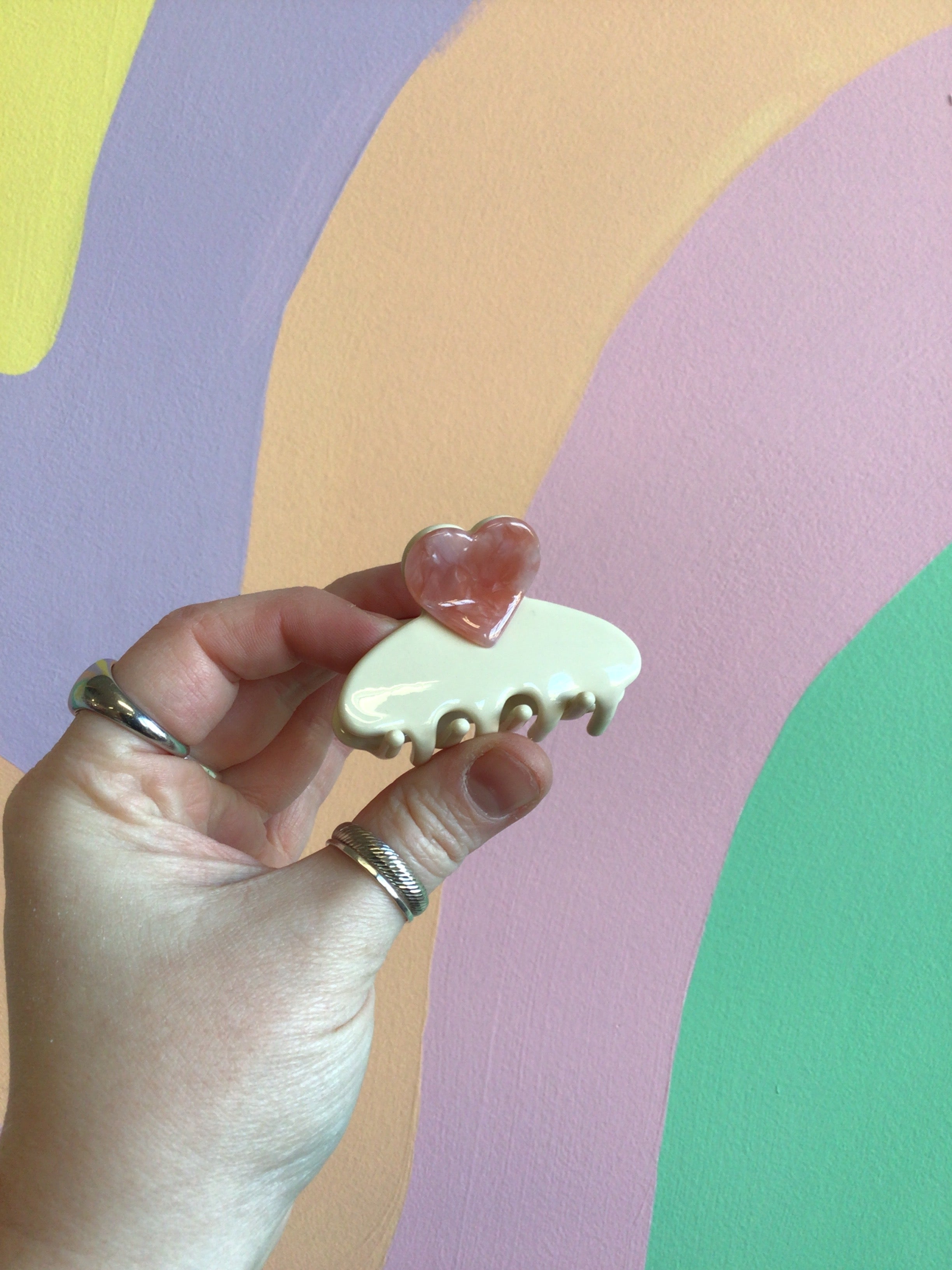 Tiny Heart Hair Claws
