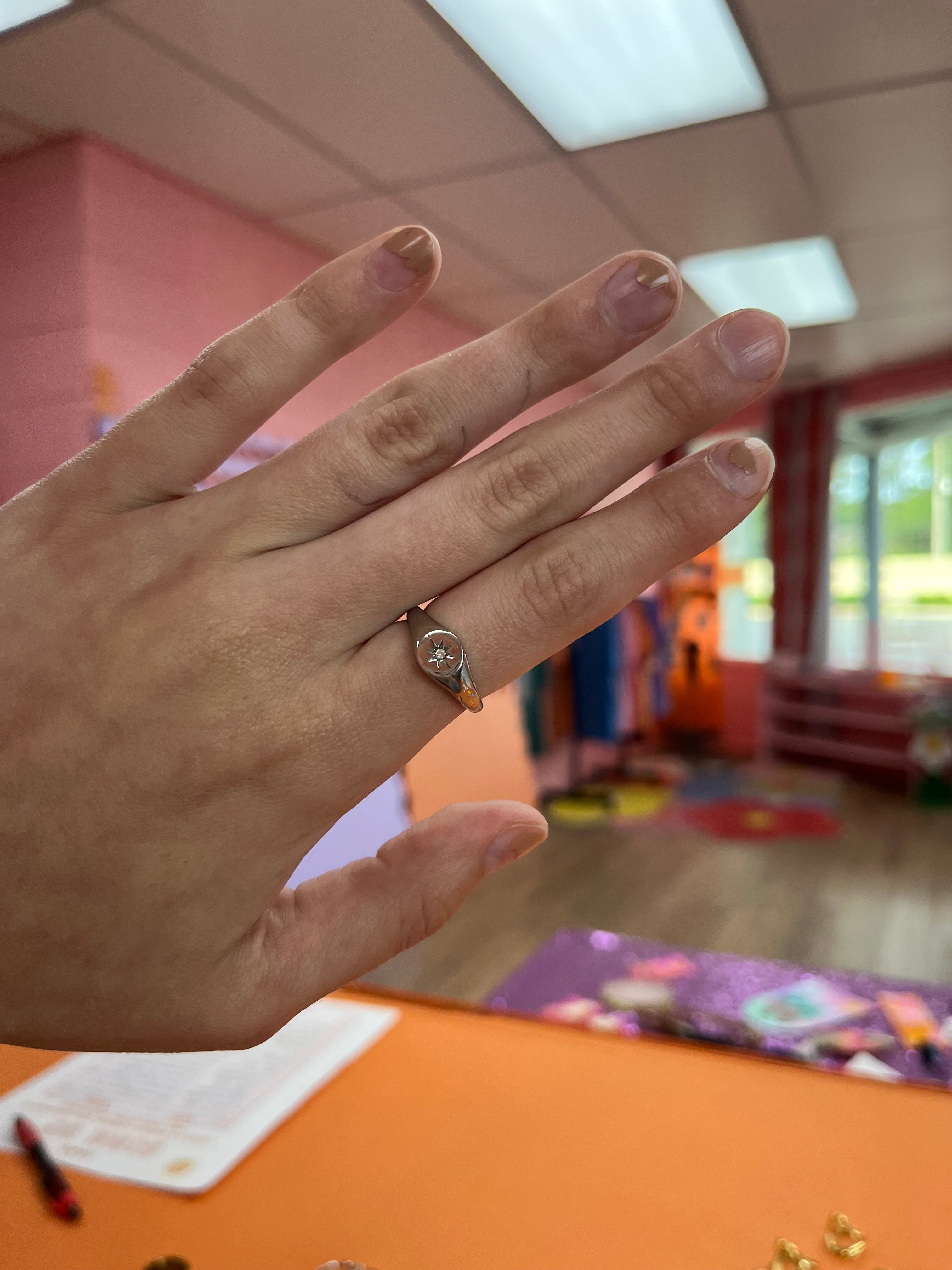 Twinkle Titanium Ring