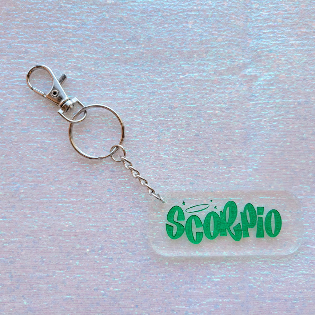 Zodiac Sign Keychain-Green
