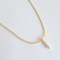 Three Sparkles In A Row Necklace