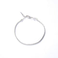 Simple Vintage Ins Folded Square Scaled Snake Bone Chain S925 Silver Plated 18k Gold Bracelet Female