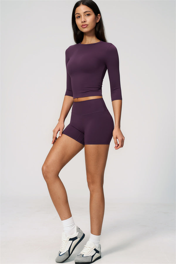 The Natalia Half-Sleeve Top Shorts 2-Piece Set