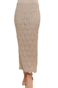 ADORA Scallop Trim Detail Knit Skirt