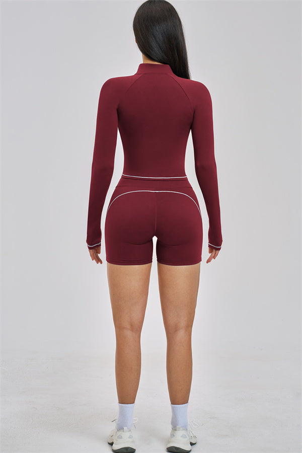 The Unbound Jacket Crop Top Shorts 3-Piece Set