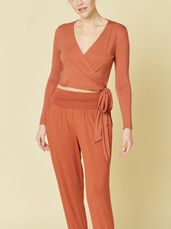BAMBOO WRAP CROP TOP