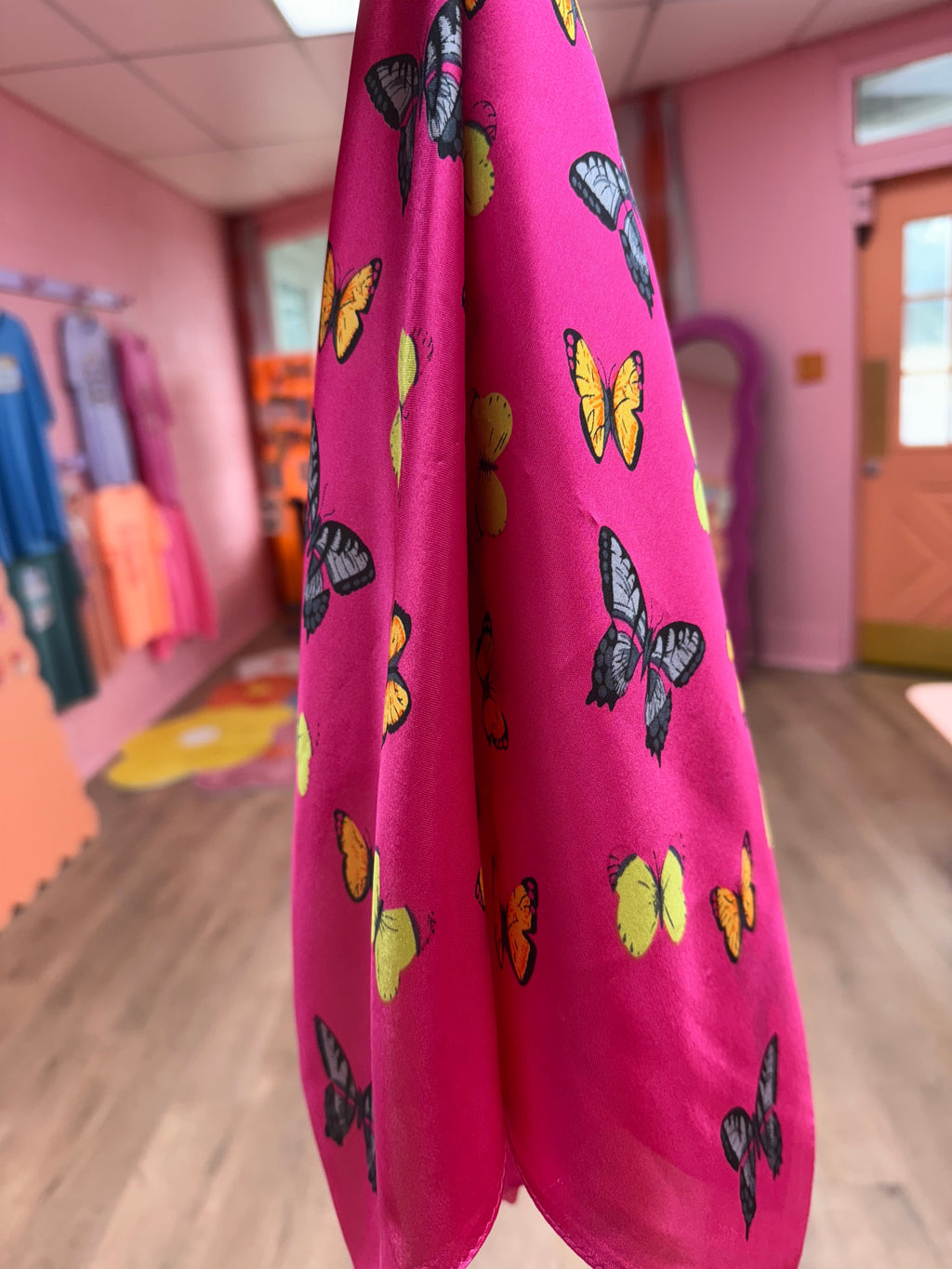 Polyester Blend Butterfly Bandana