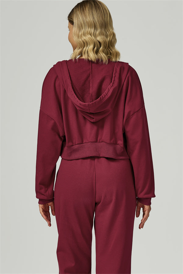 The FlexFit Crop Hoodie Pants 2-Piece Set