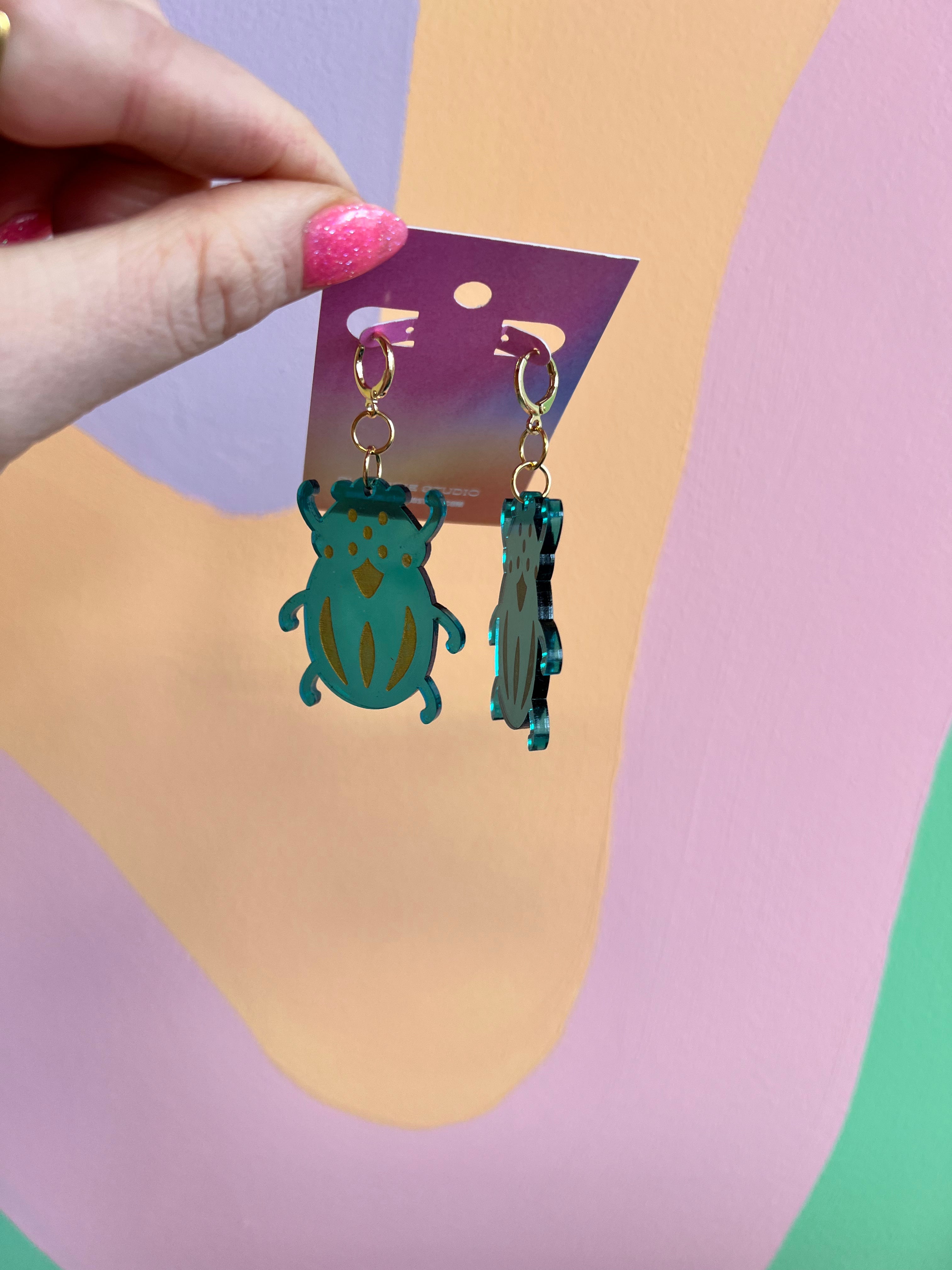 Beetle Earrings