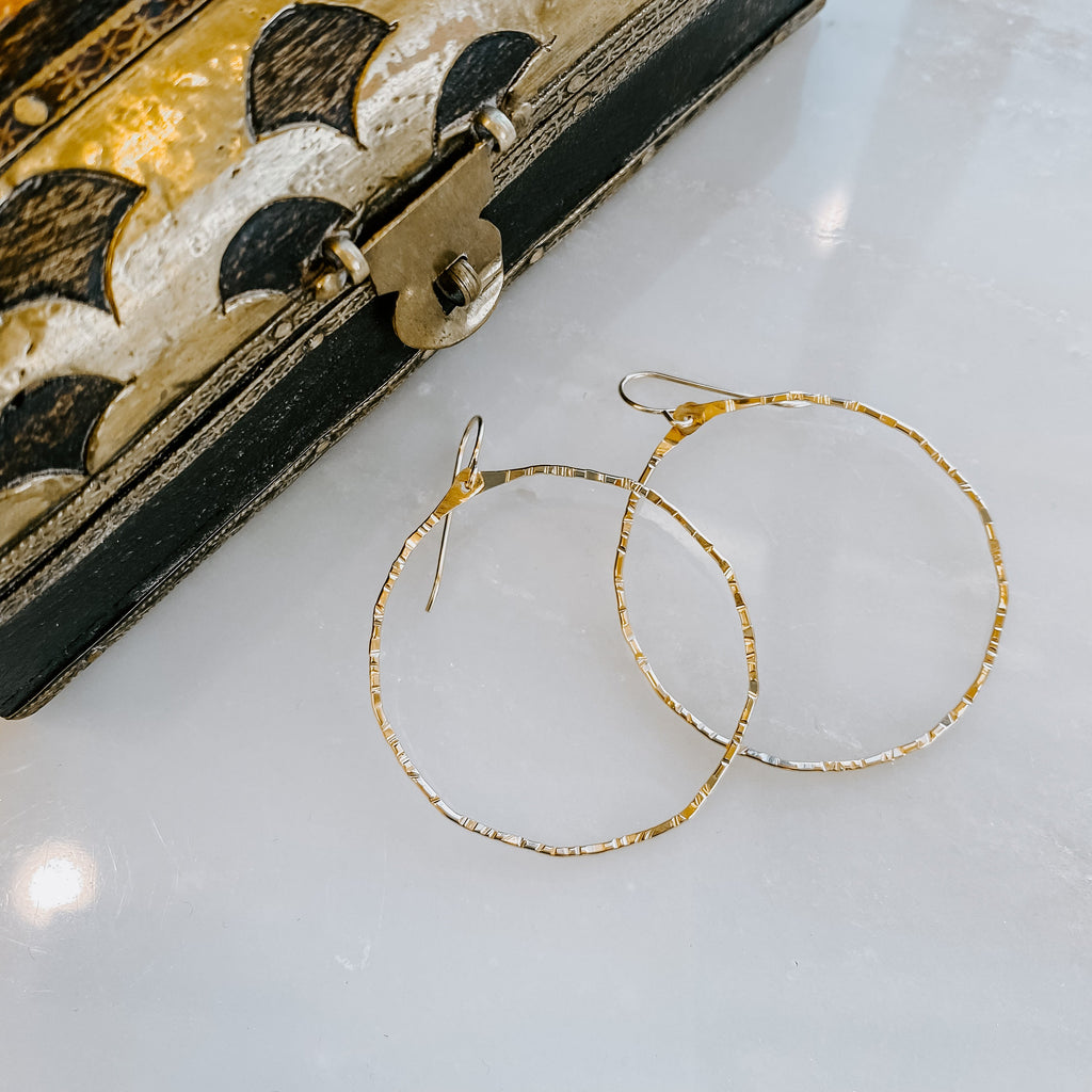 Organic Hoop Earrings