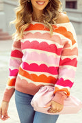 Sarah Wave Striped Sweater
