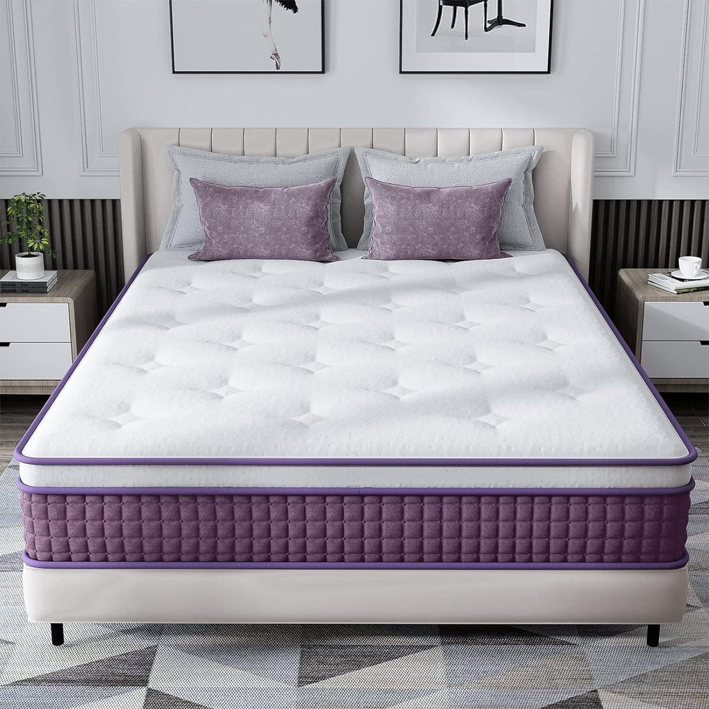 Spring-Loaded Hybrid Mattress 10 Inches helps relieve physical stress and promote deep sleep