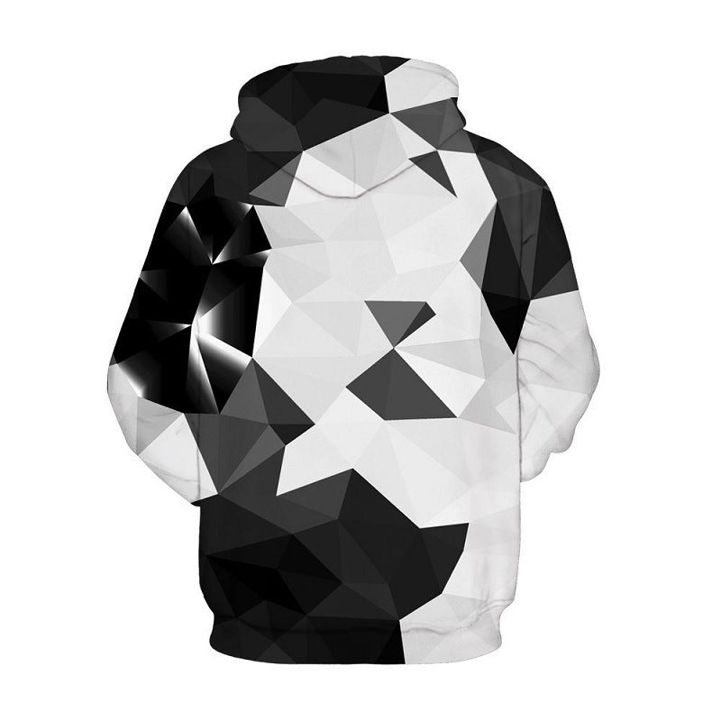 Men's And Women's Fashion Versatile Print Hooded Sweatshirt