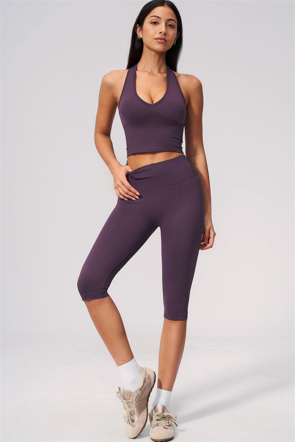 The New Allure Halter Top Capri Leggings 2-Piece Set