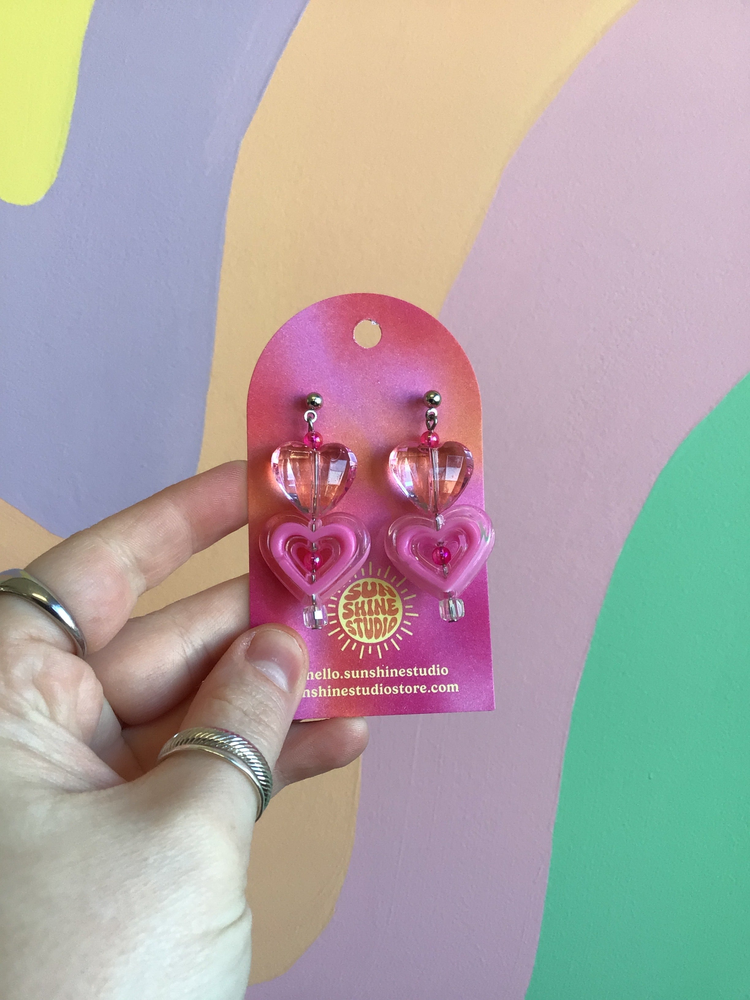 Beating Heart Beaded Earrings
