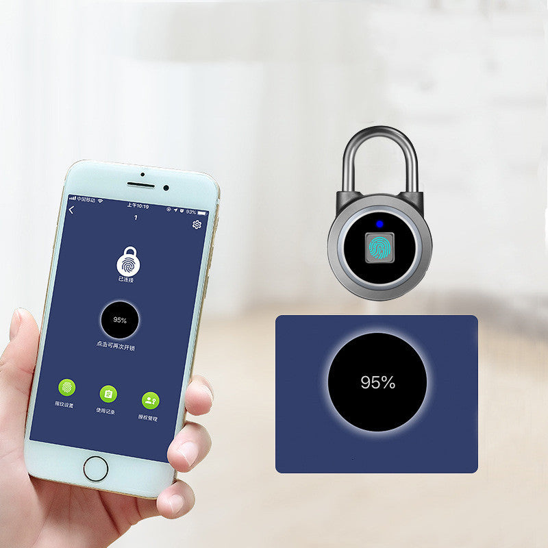 Fingerprint Bluetooth Padlock Travel Backpack Luggage Door Cabinet
