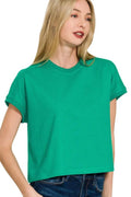 Zenana Premium Cotton Relaxed Crop Tee