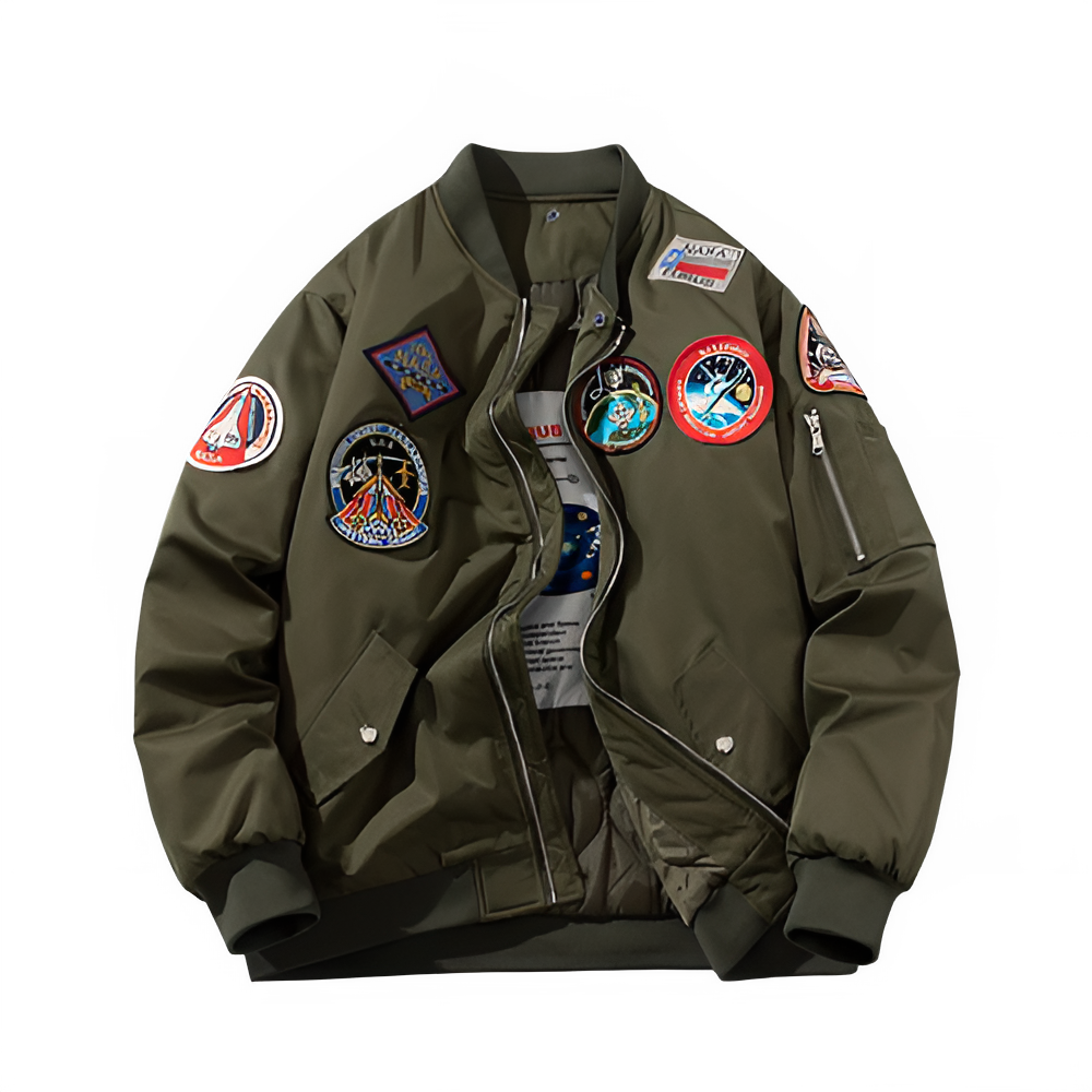 Autumn Winter Vintage Bomber Jacket Man Pilot Jacket Mens Military Letter American Thicken Coat Hooded Parkas Streetwear