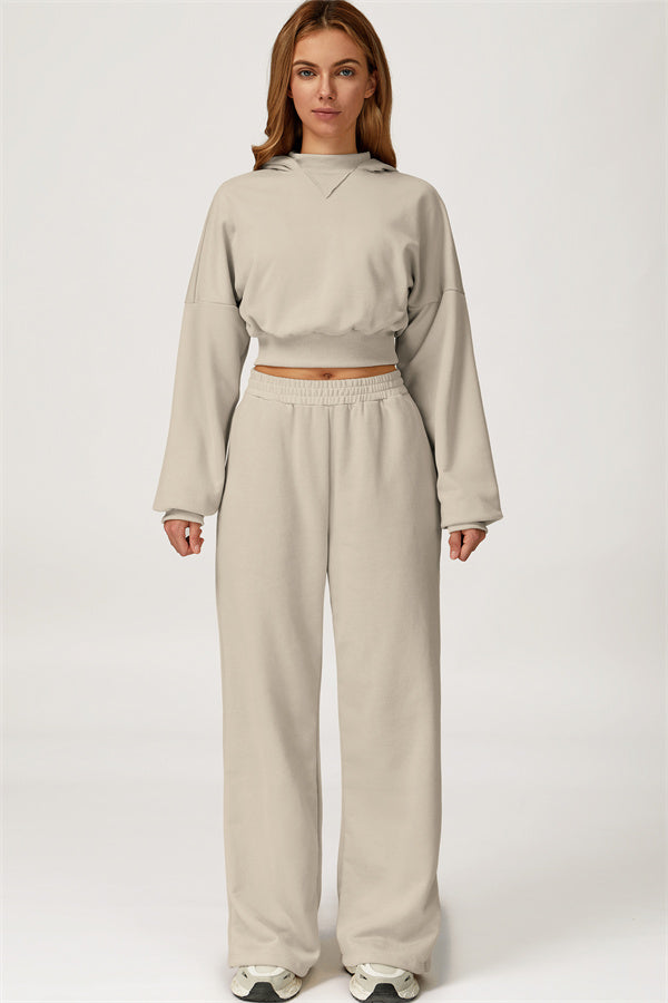 The Axis Crop Hoodie Pants 2-Piece Set