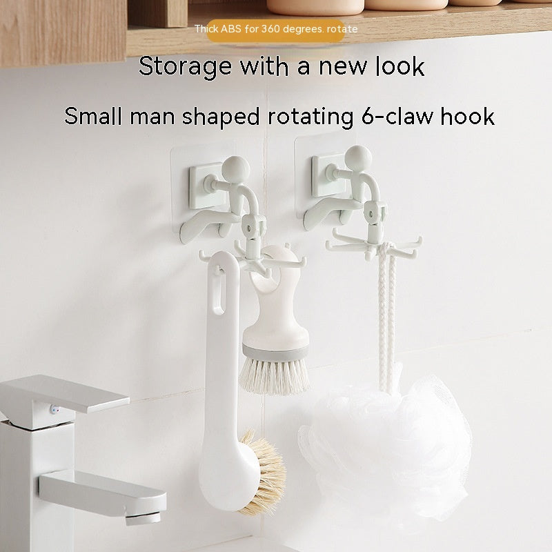 Rotating Villain 6-Claw Hook Wall-mounted