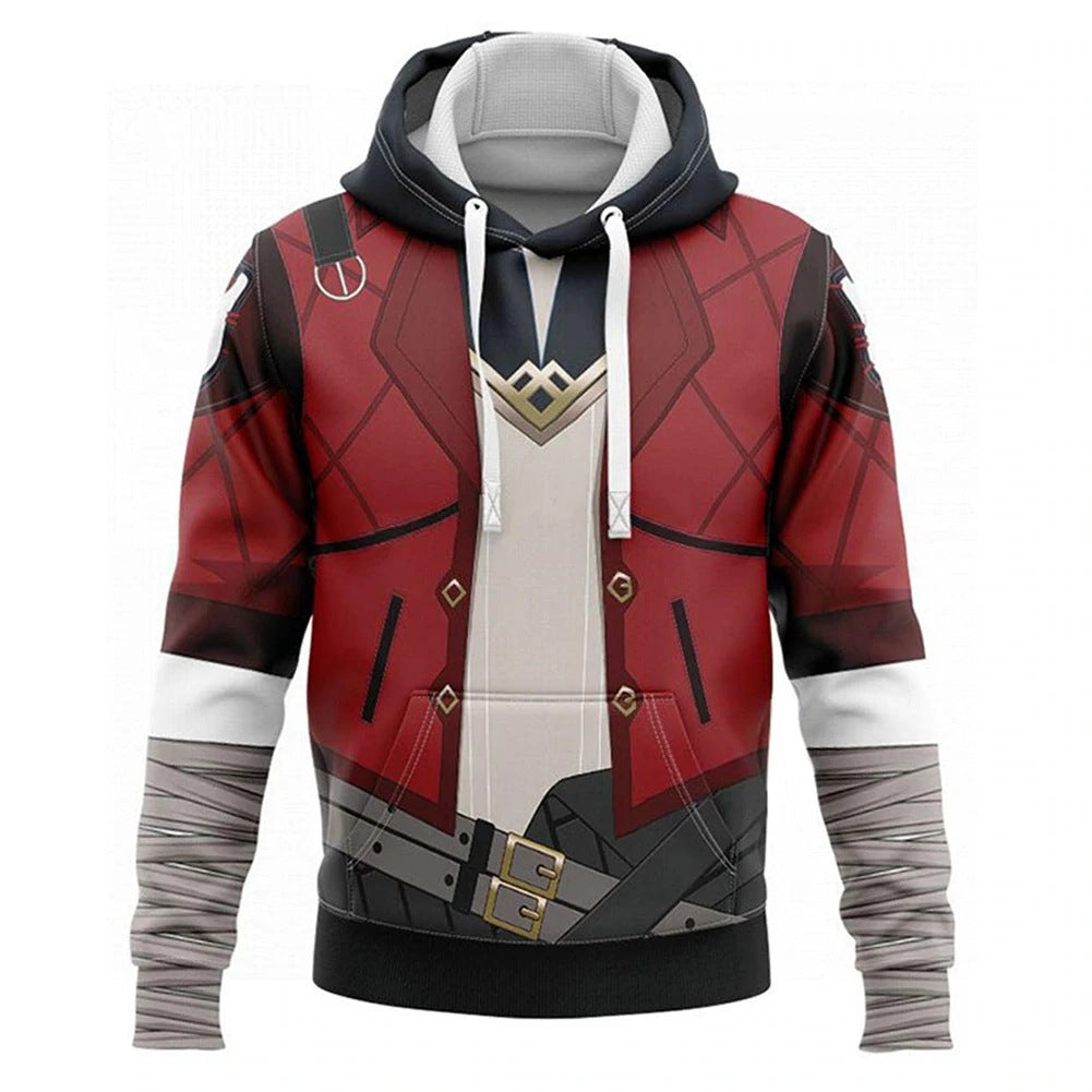 Men's And Women's Fashion Digital Print Hooded Sweatshirt