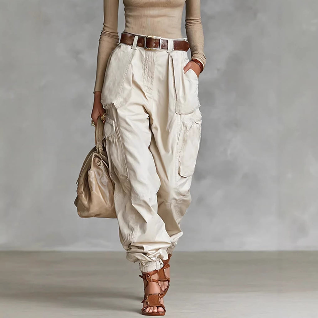 Niche Relaxed-fit Wide-leg Casual Trousers For Women