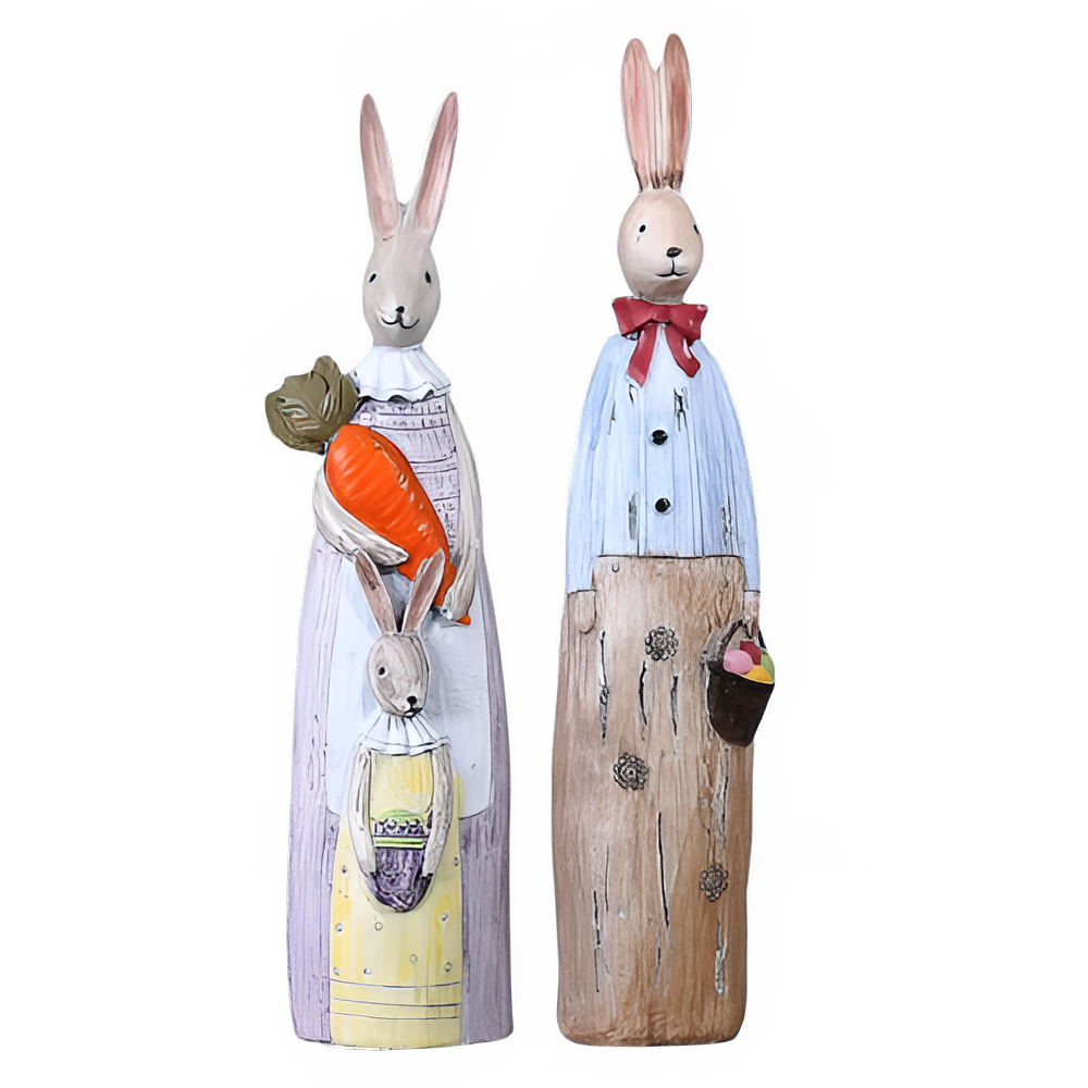 Cute Rabbit Statue Home Decor Bunny Easter Party Supplies Wedding Gift Craft Animal Bookshelf Bunny Sculpture Easter Decor