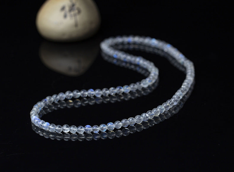 Blue Moonstone Near Body Three Rings Bracelet