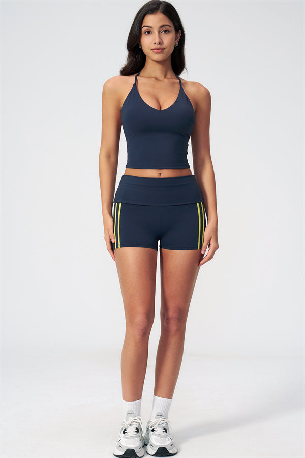 The Evoke Crop Top Shorts 2-Piece Set