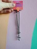 Chunky Cross Charm Bracelet
