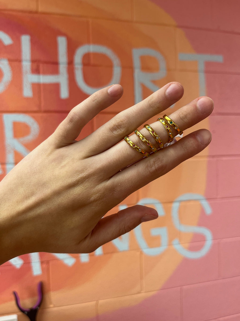 Sparkle Diva Titanium Ring