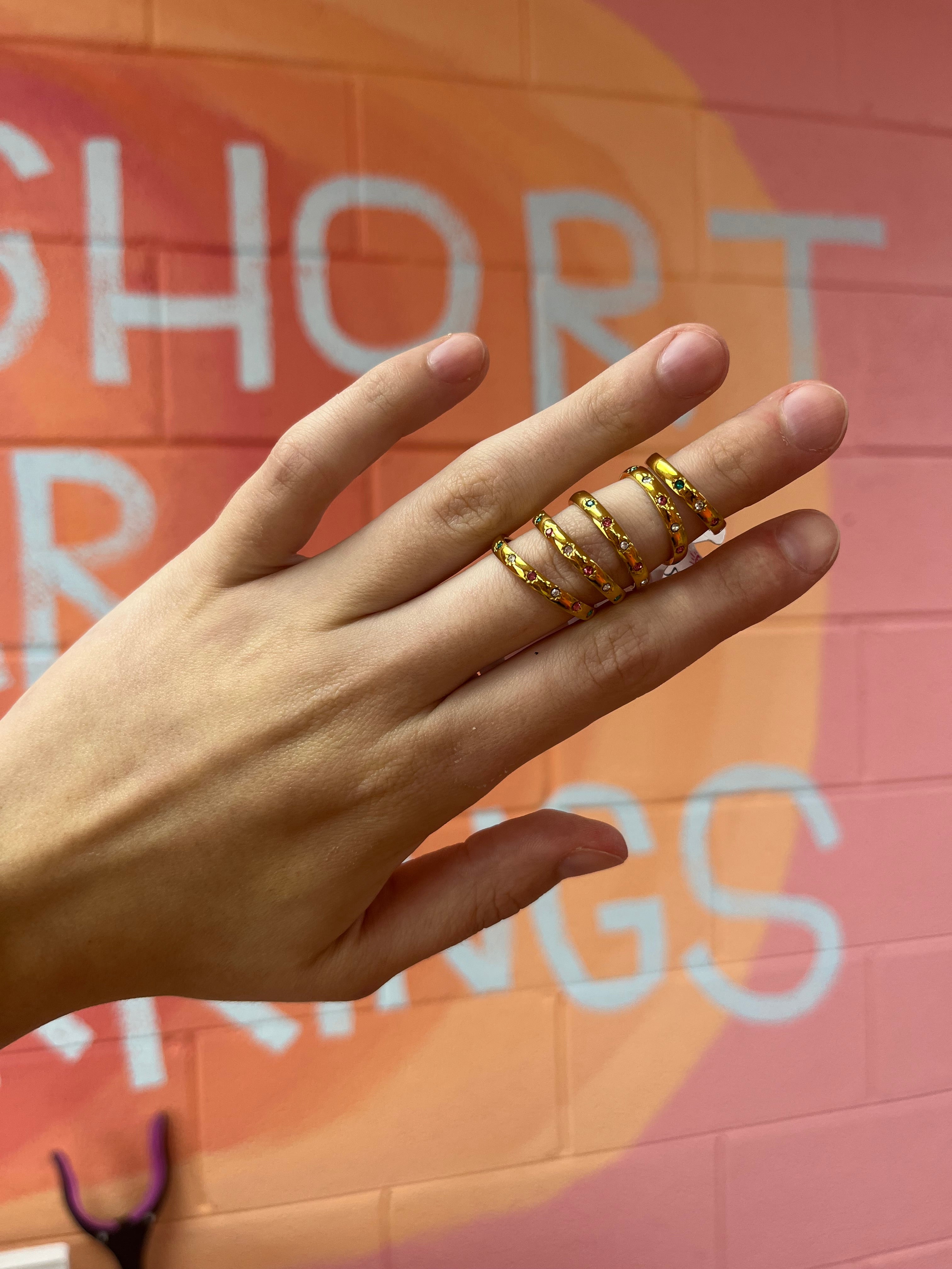 Sparkle Diva Titanium Ring