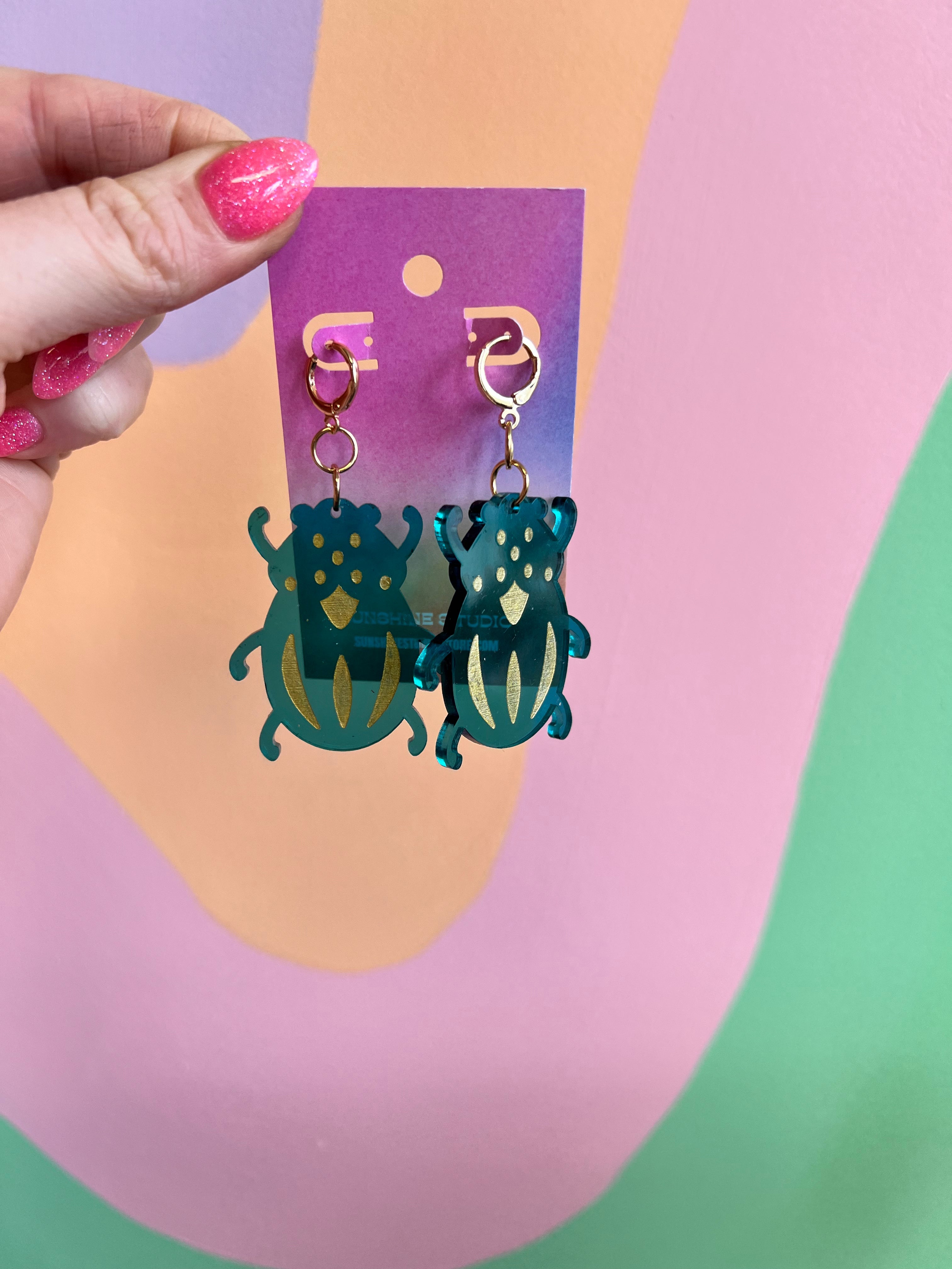 Beetle Earrings