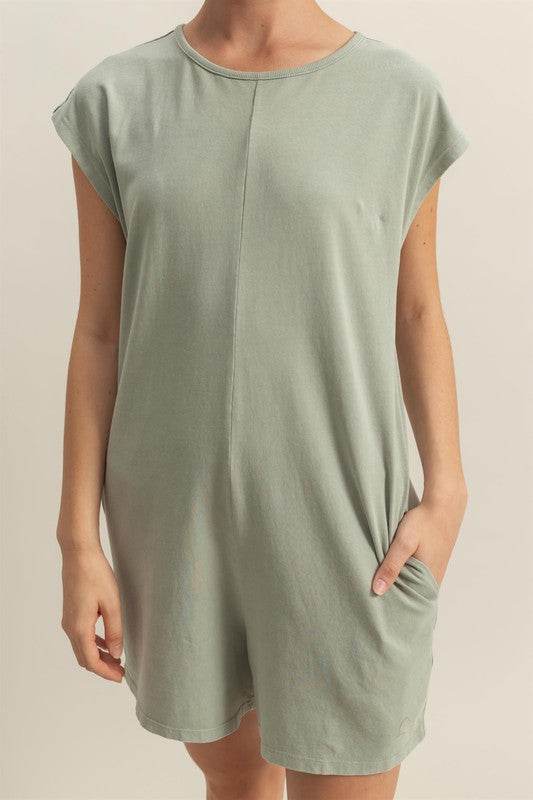 HYFVE Round Neck Cap Sleeve Relaxed Fit Breezy Romper
