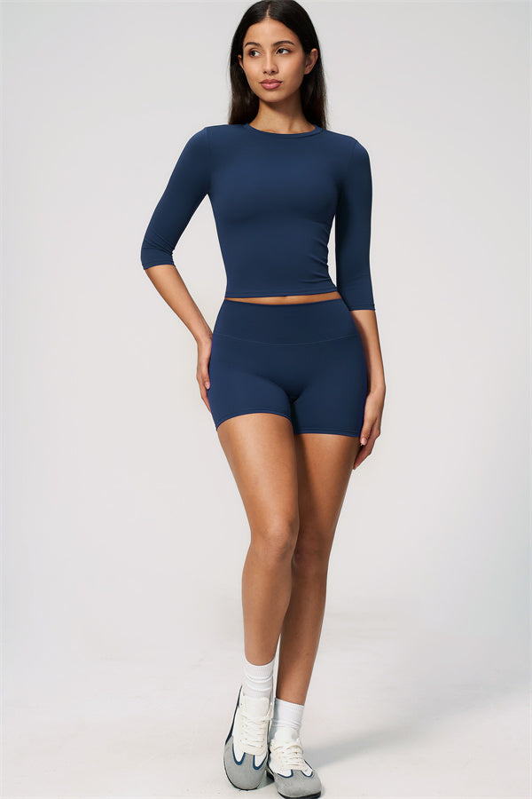 The Natalia Half-Sleeve Top Shorts 2-Piece Set