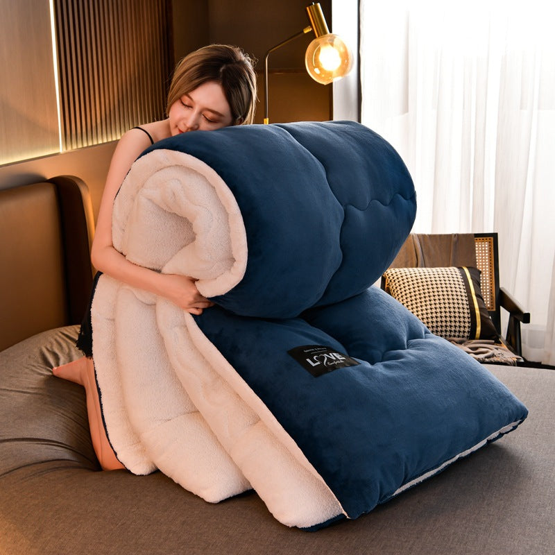Luxury Winter Thickened Warm Double-sided Milk Velvet Quilt  Fleece