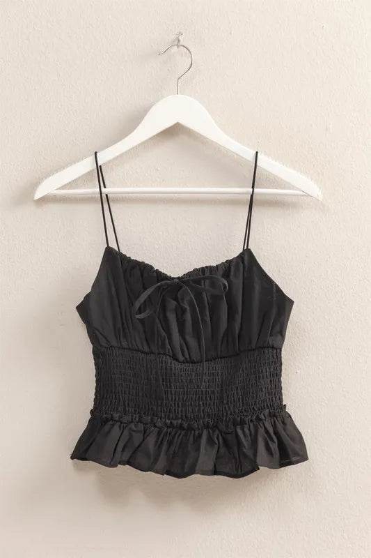 HYFVE Poplin Smocked Waist Summery Cami Top